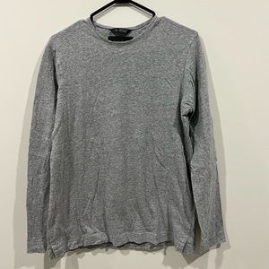 Wings + Horns Long Sleeve Grey Shirt